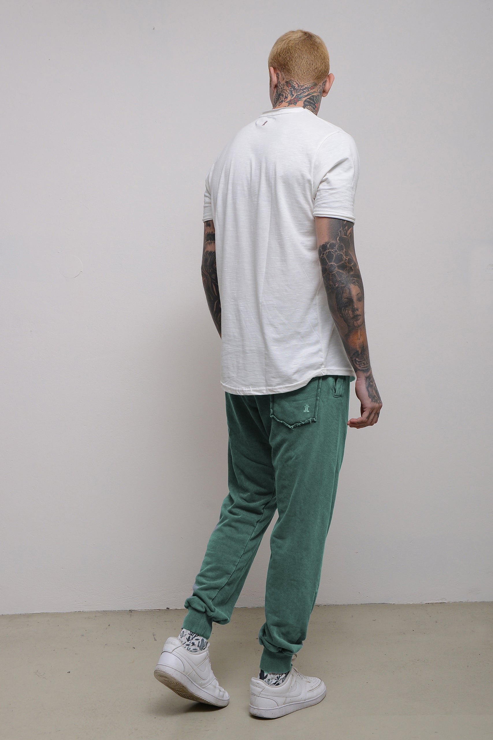 STONEWASHED COTTON SWEATPANTS