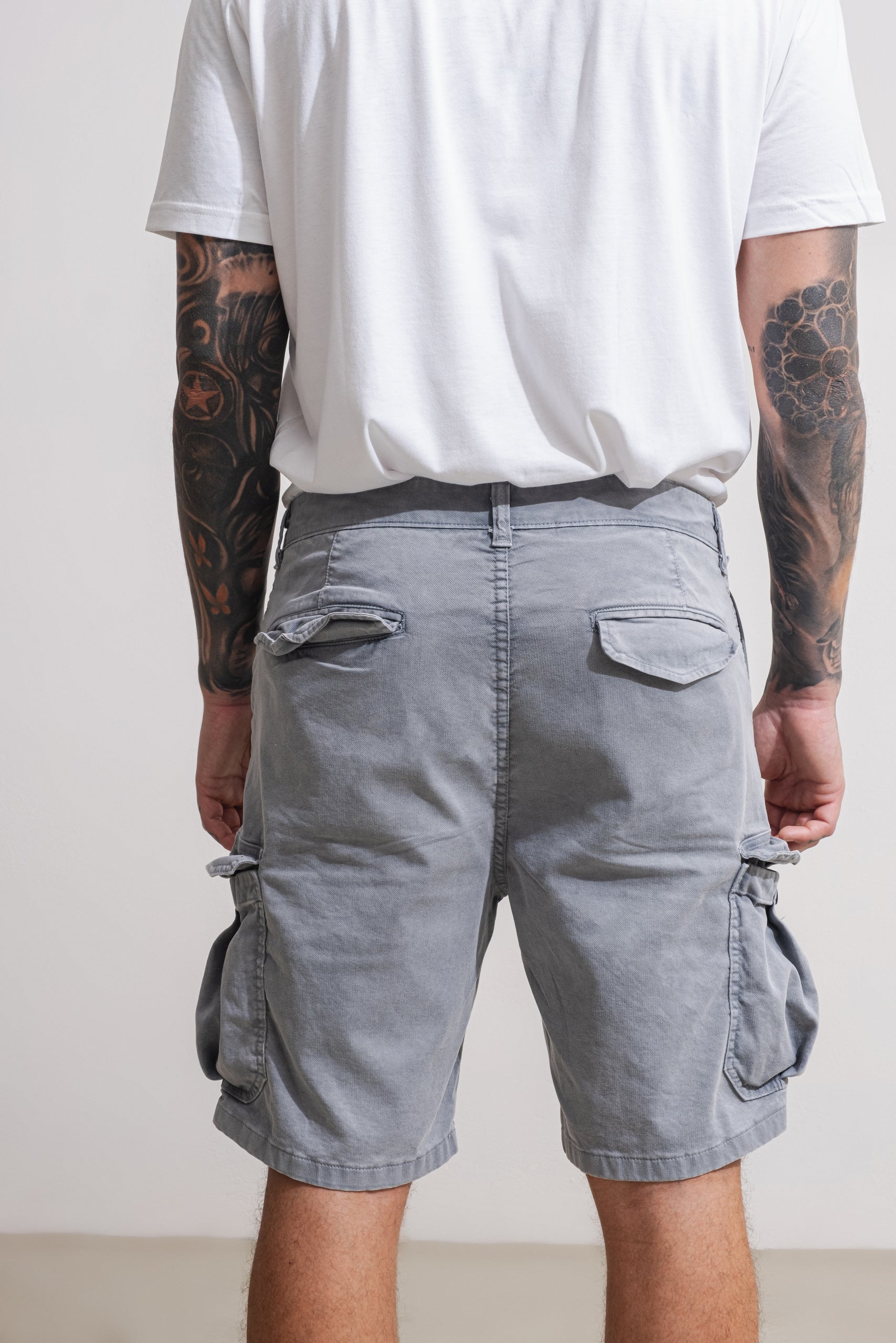 STONEWASHED CARGO SHORTS
