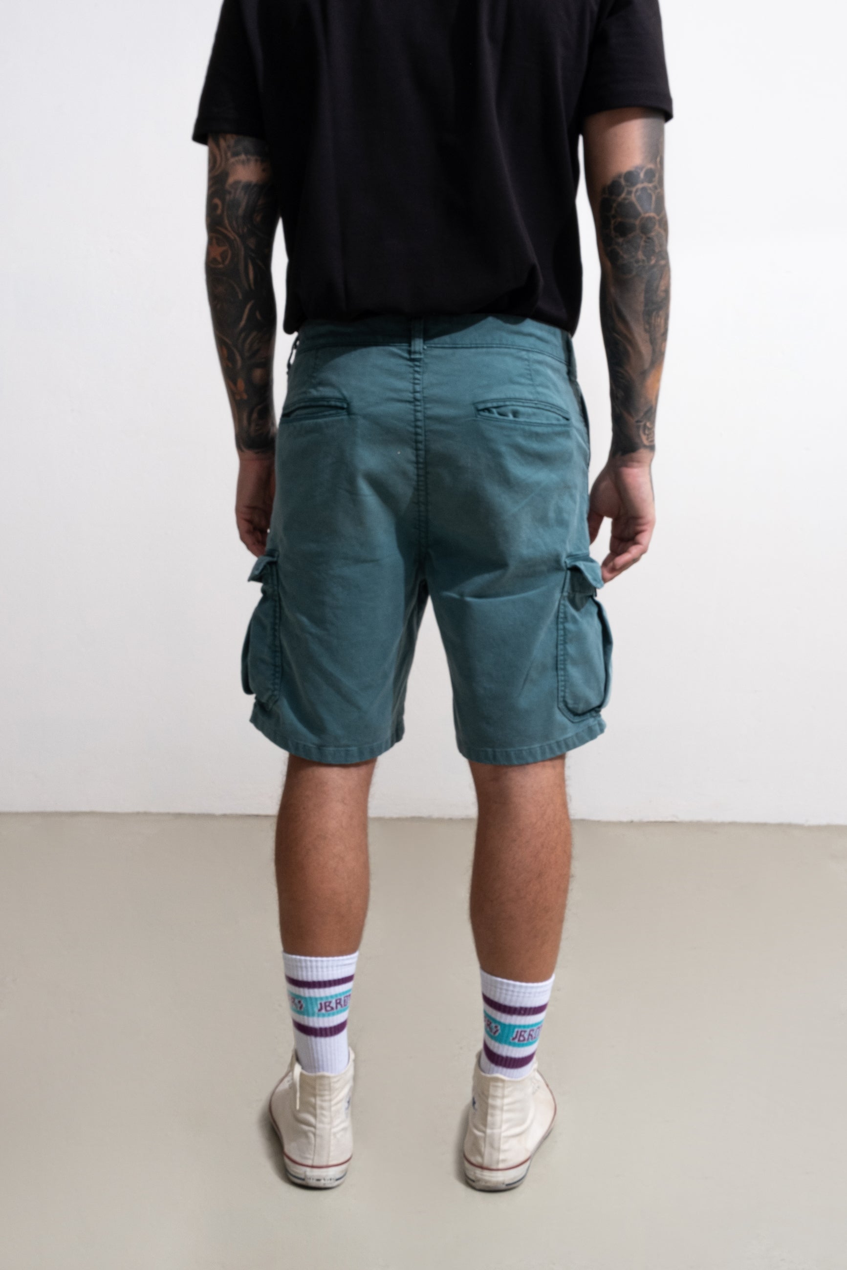 STONEWASHED CARGO SHORTS