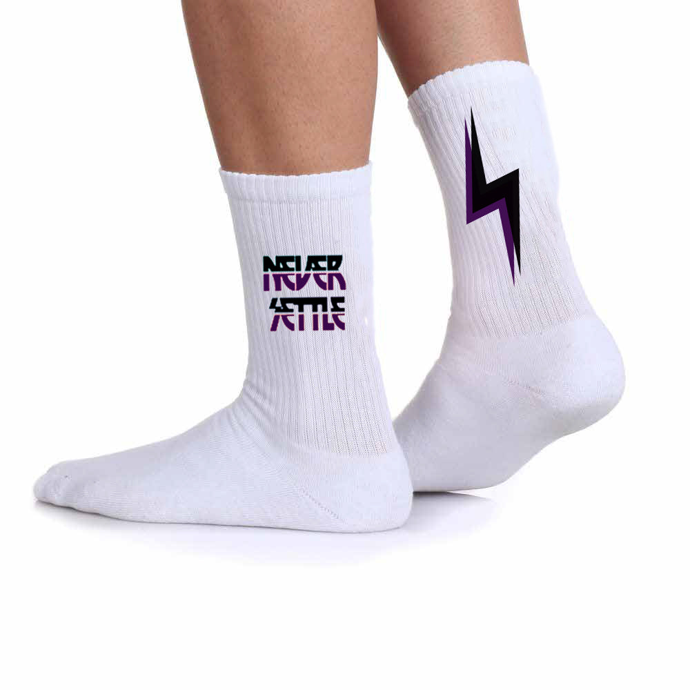 RIBBED SOCKS "NEVER SETTLE"