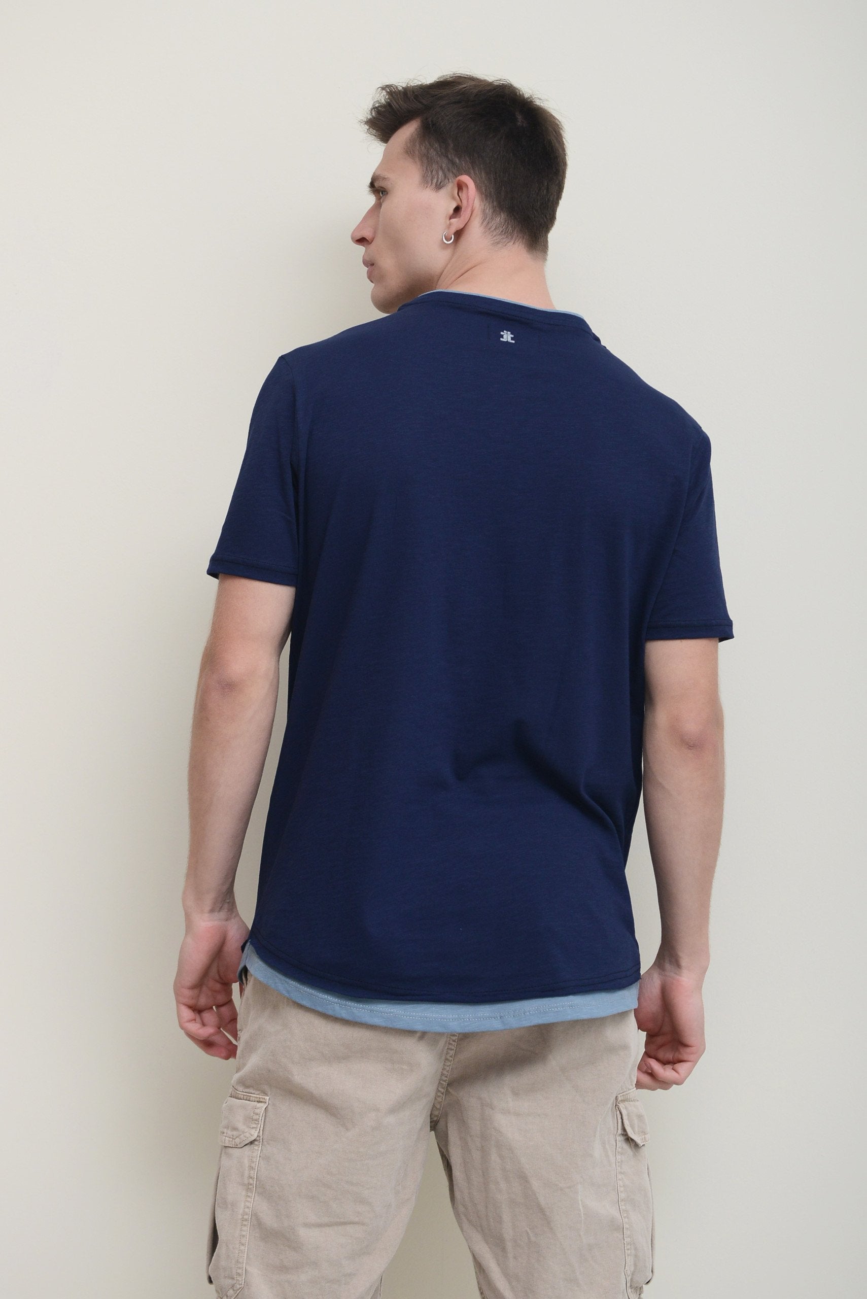 DOUBLE-LAYER HEM JERSEY T-SHIRT