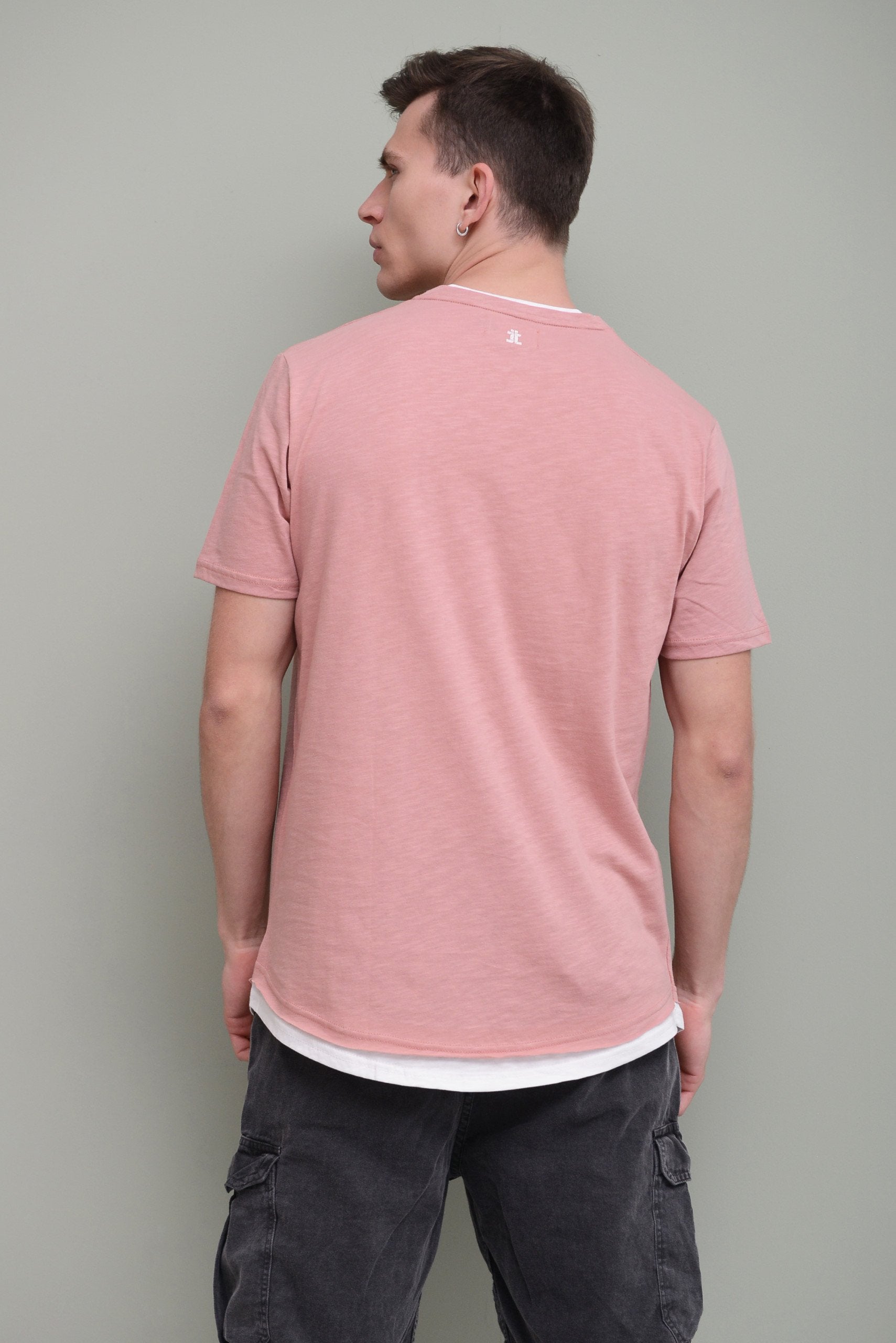 DOUBLE-LAYER HEM JERSEY T-SHIRT