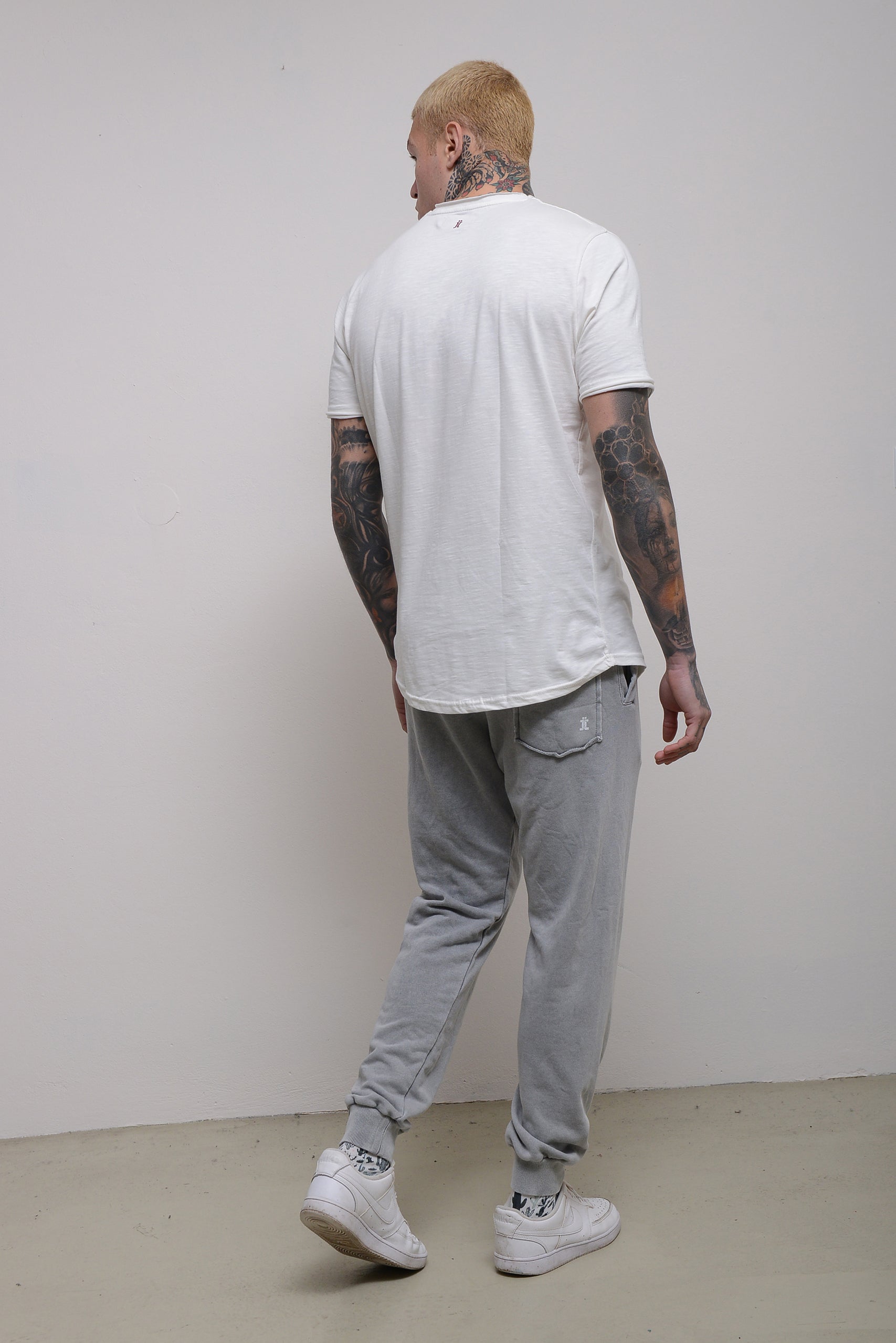 STONEWASHED COTTON SWEATPANTS