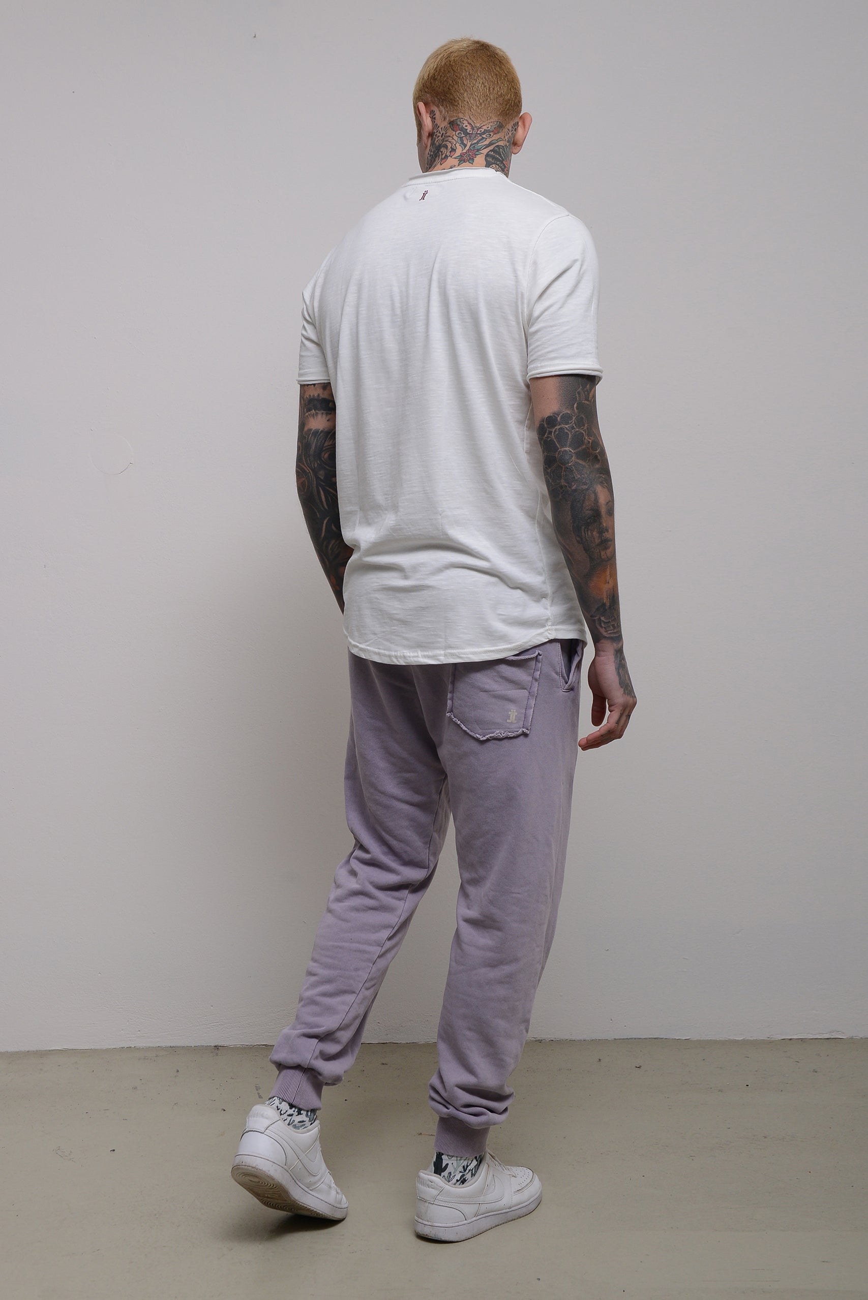 STONEWASHED COTTON SWEATPANTS