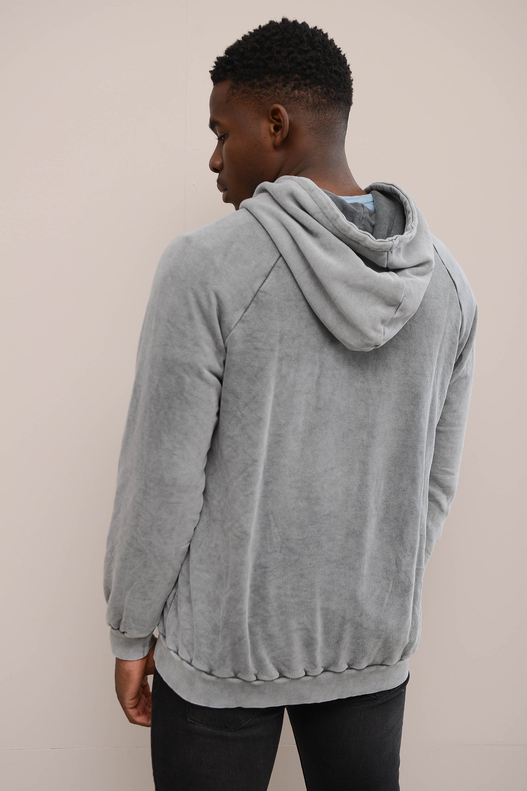 STONEWASHED ZIP-UP HOODIE