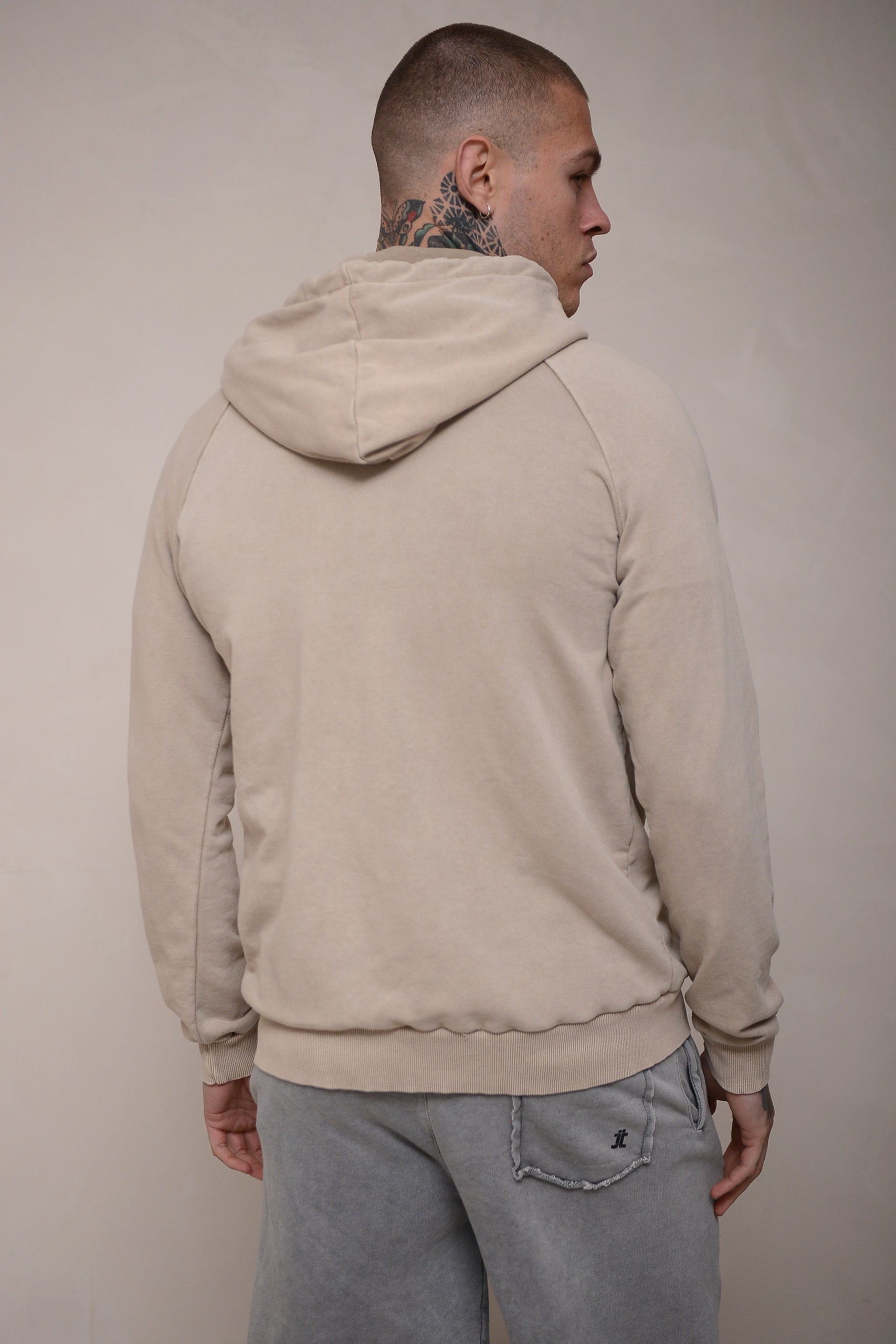 STONEWASHED ZIP-UP HOODIE