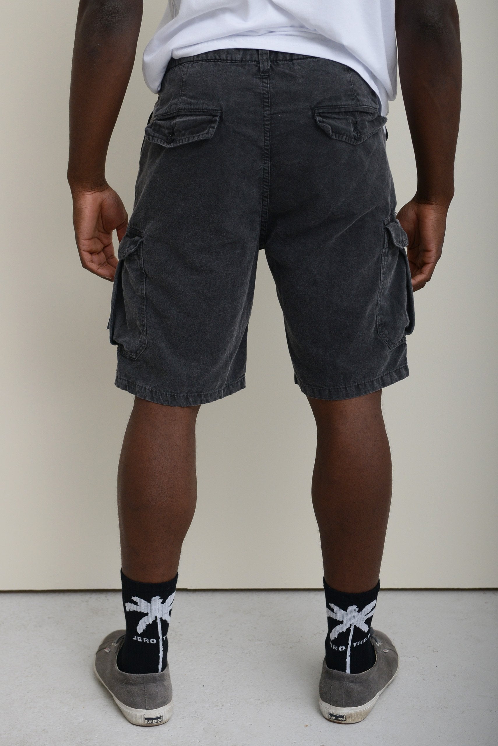 STONEWASHED CARGO SHORTS