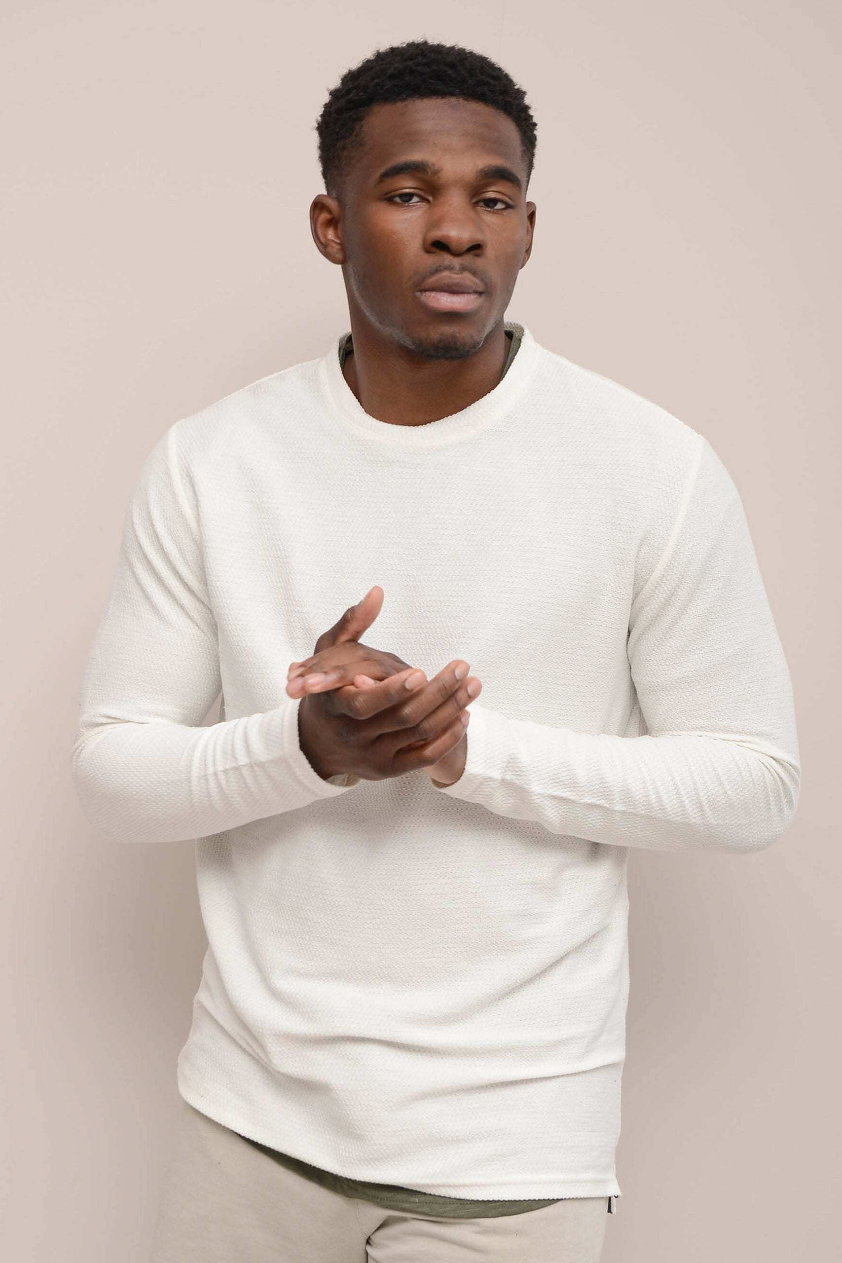 PIQUE JACQUARD LONGSLEEVE