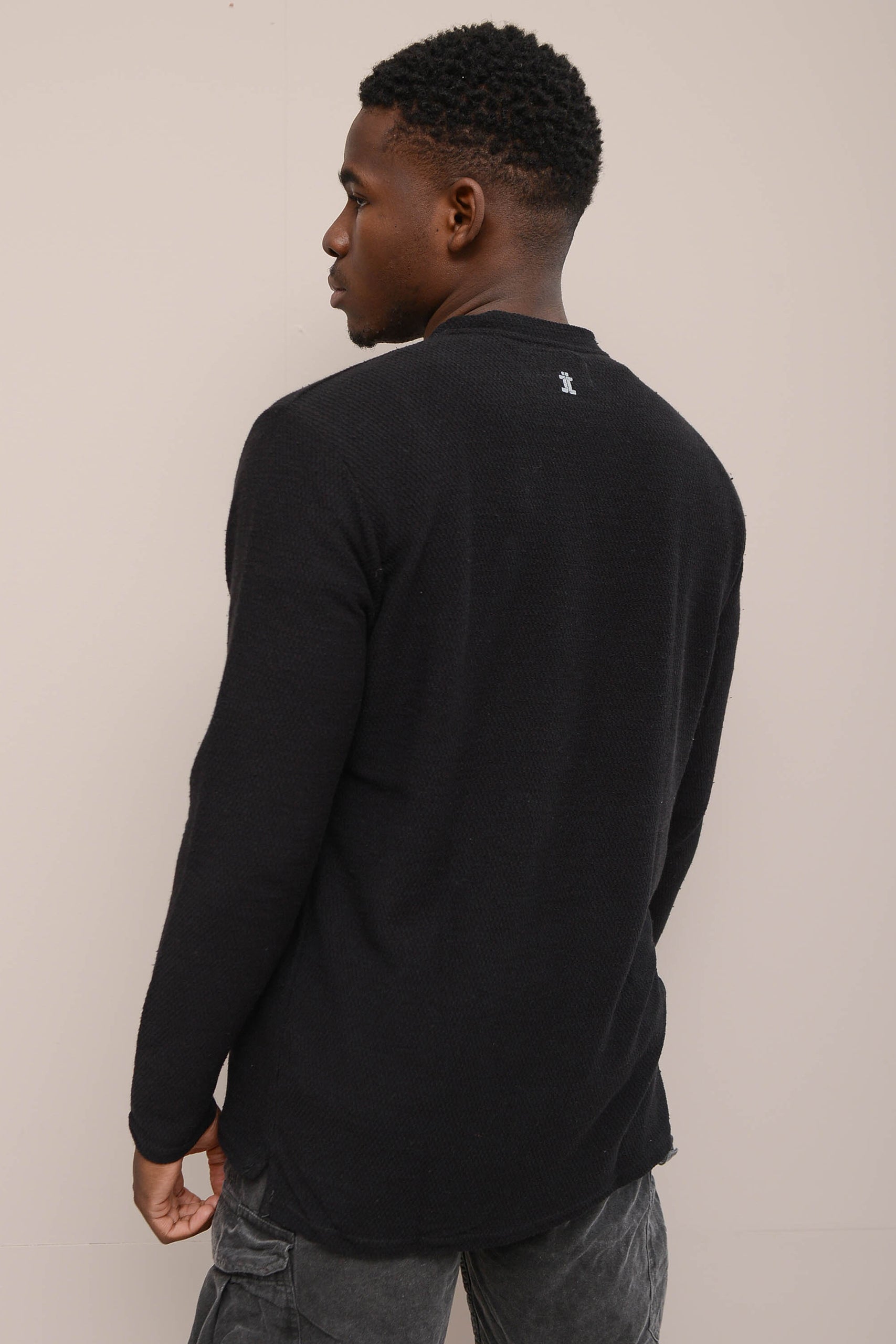 PIQUE JACQUARD LONGSLEEVE