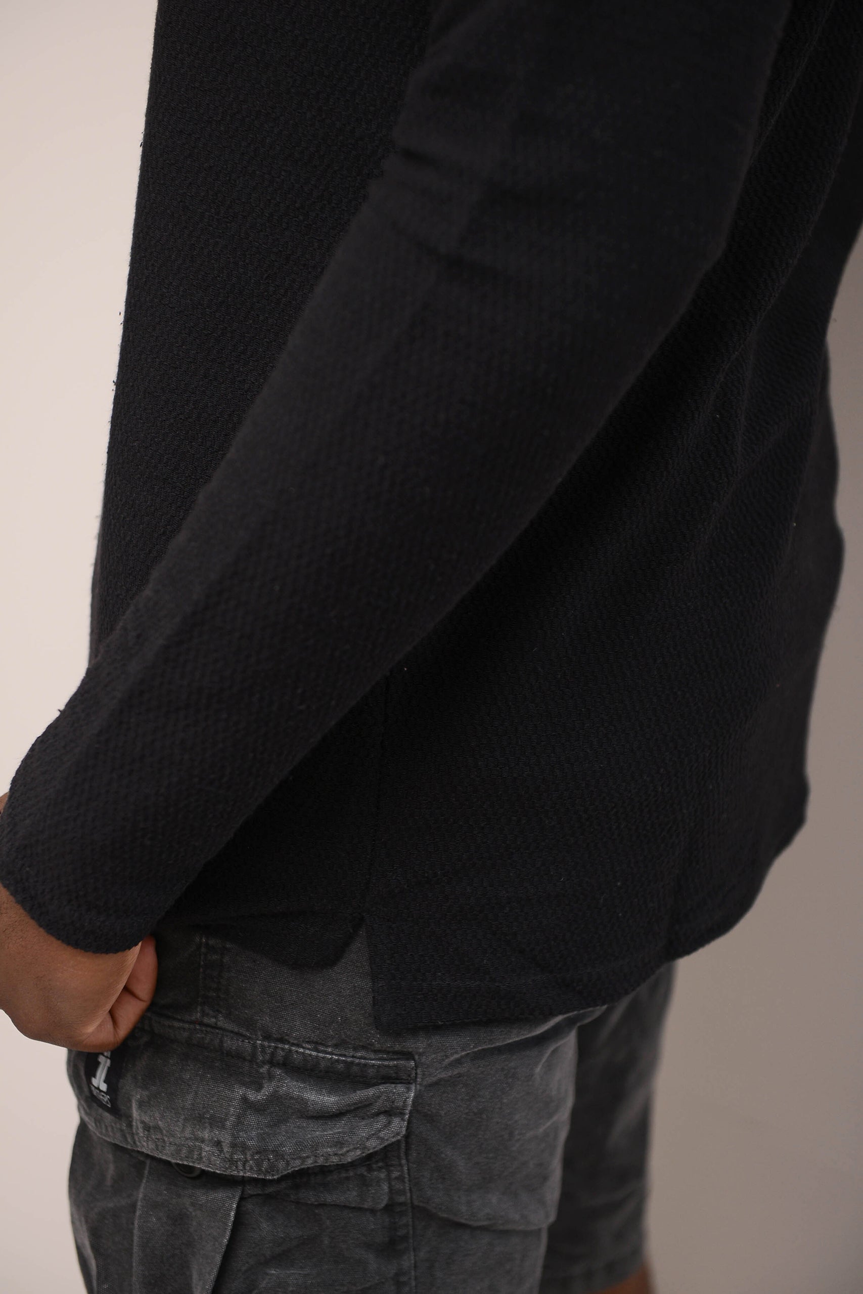 PIQUE JACQUARD LONGSLEEVE