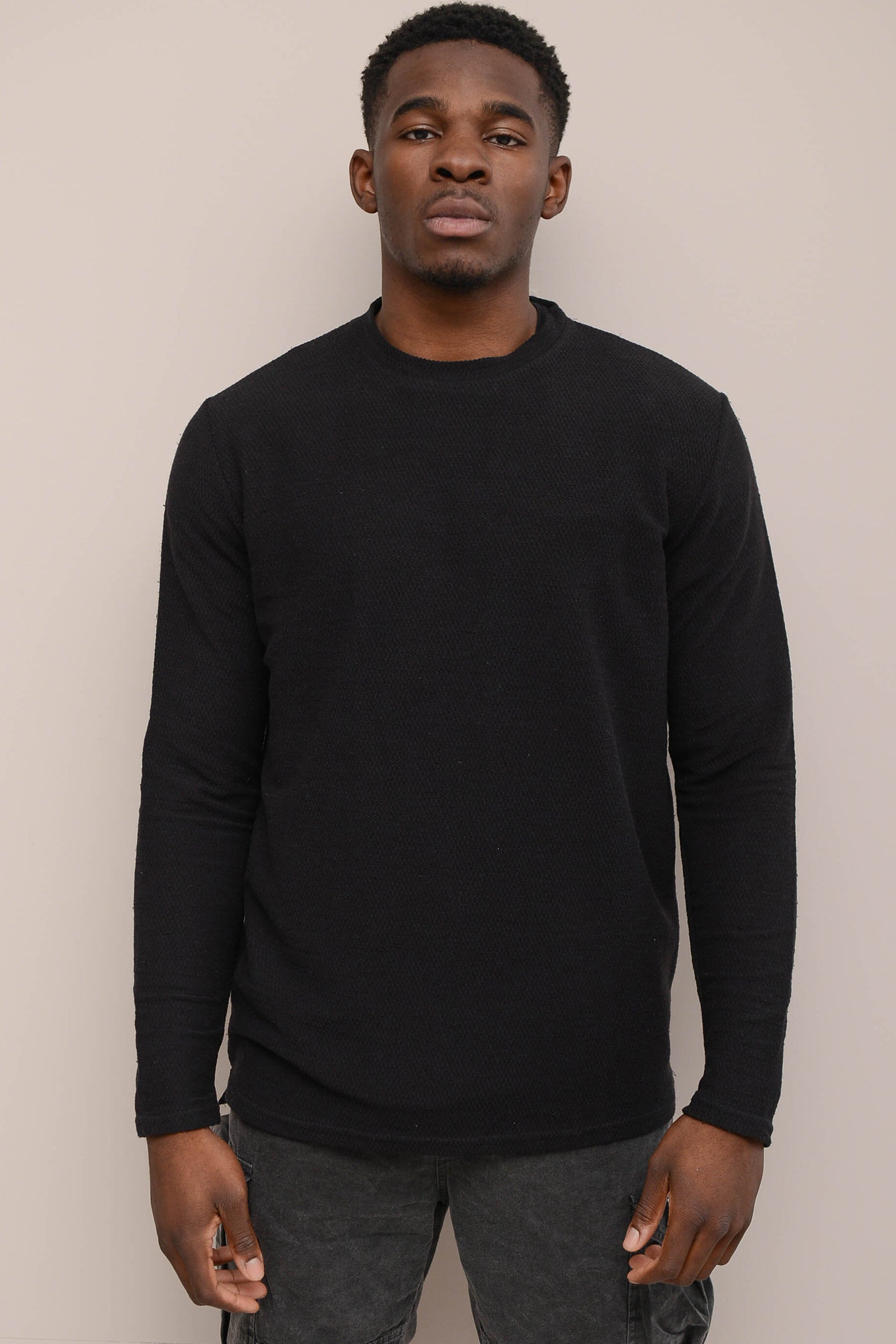 PIQUE JACQUARD LONGSLEEVE