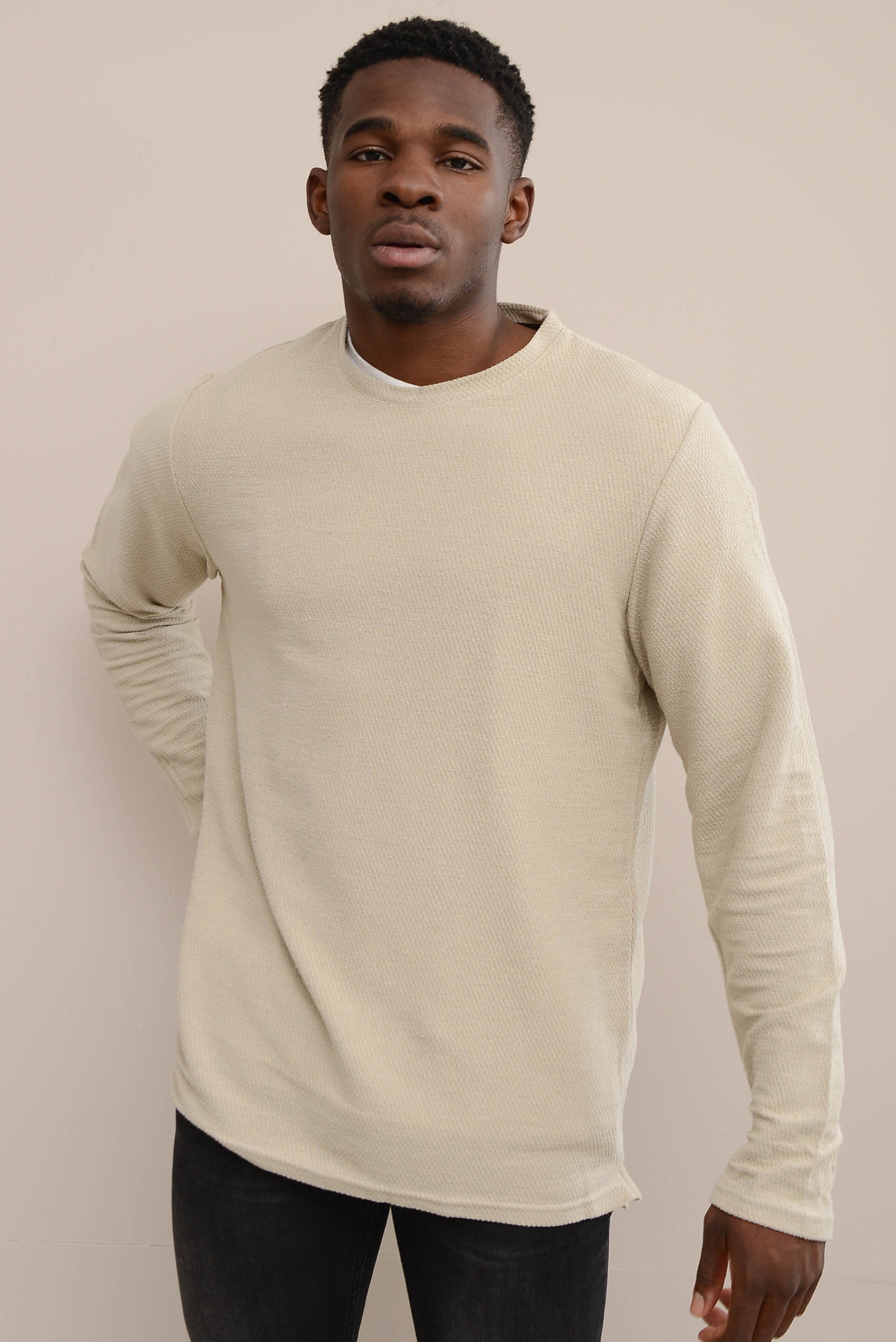 PIQUE JACQUARD LONGSLEEVE