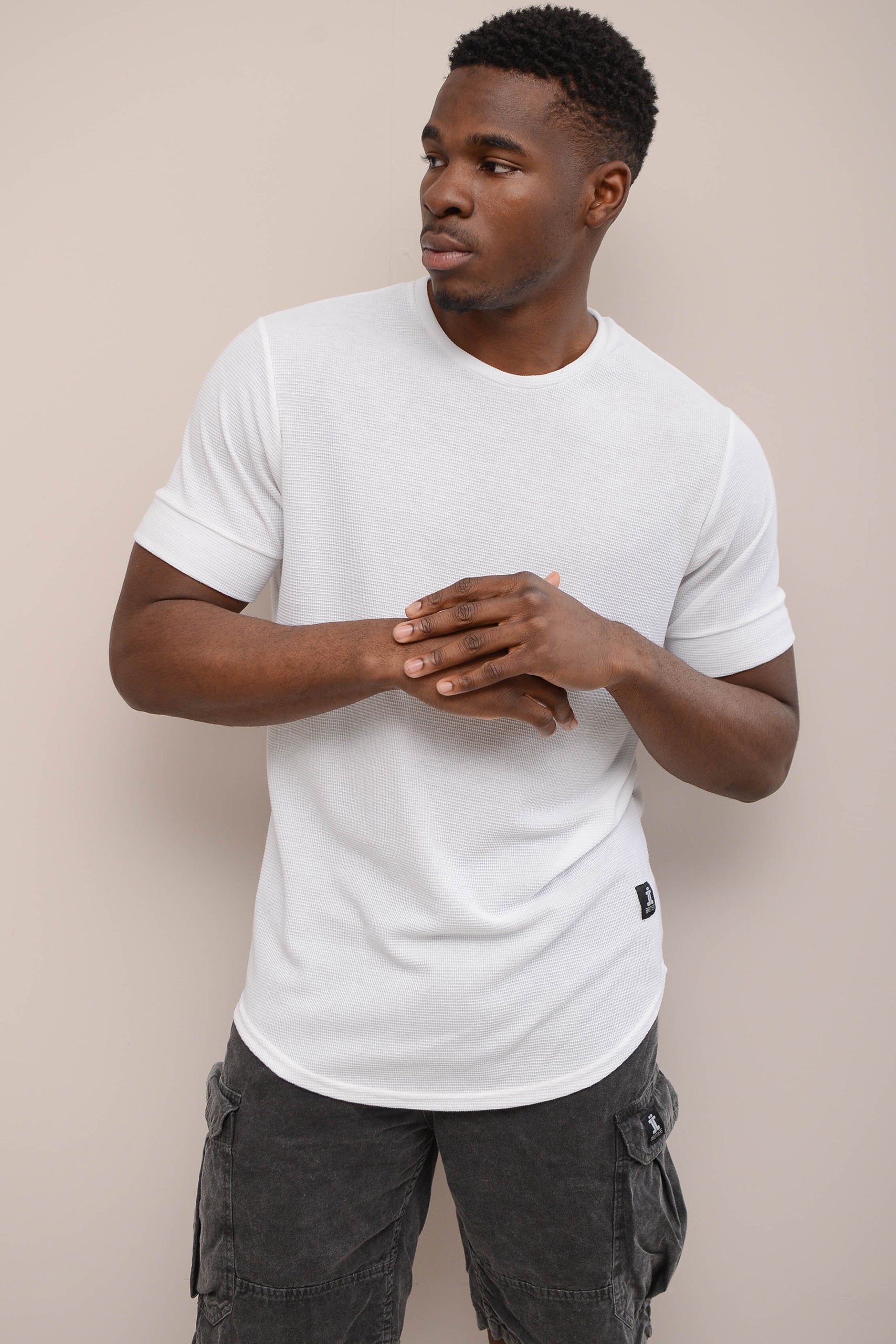 DROP-CUT DOUBLE JACQUARD T-SHIRT