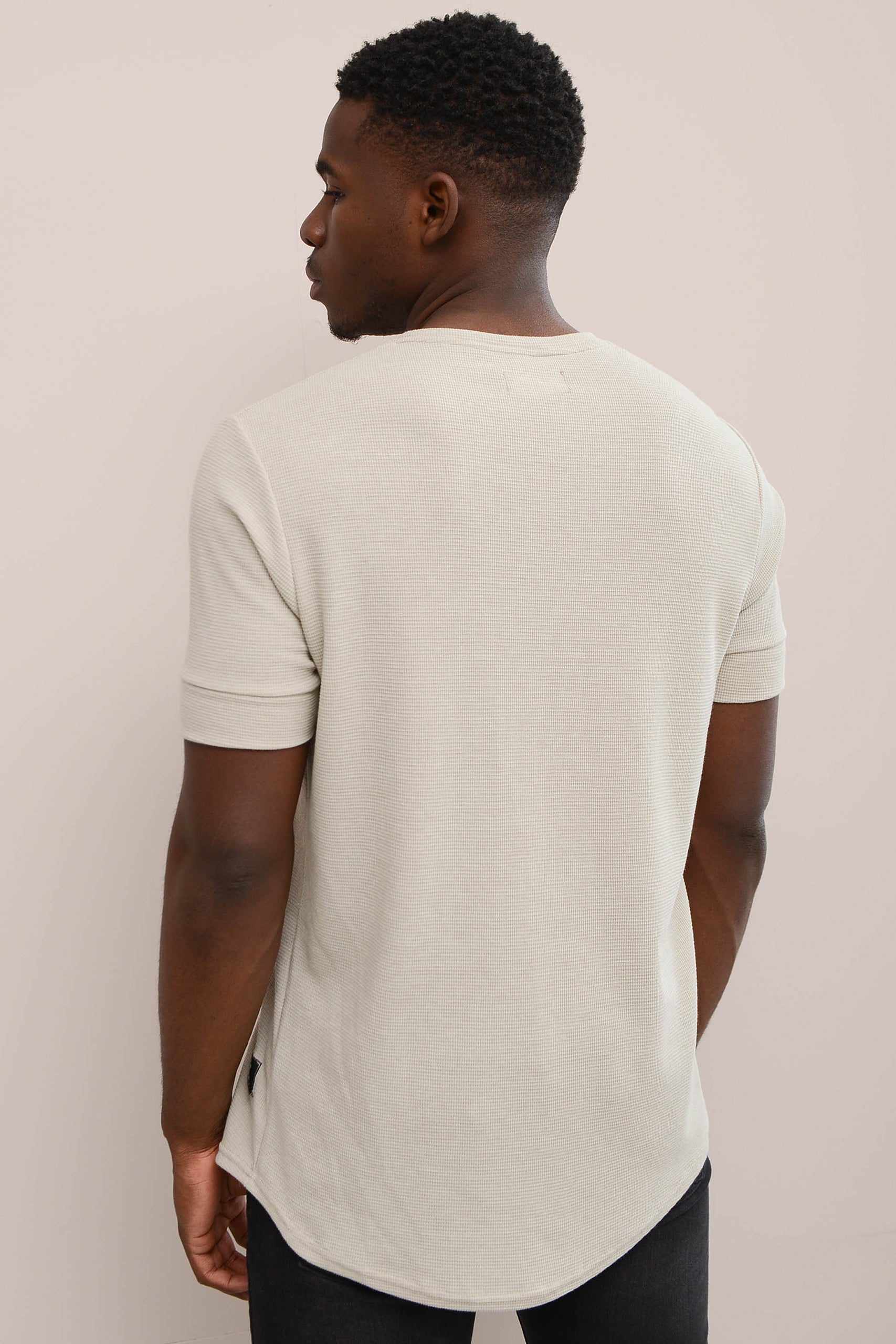 DROP-CUT DOUBLE JACQUARD T-SHIRT