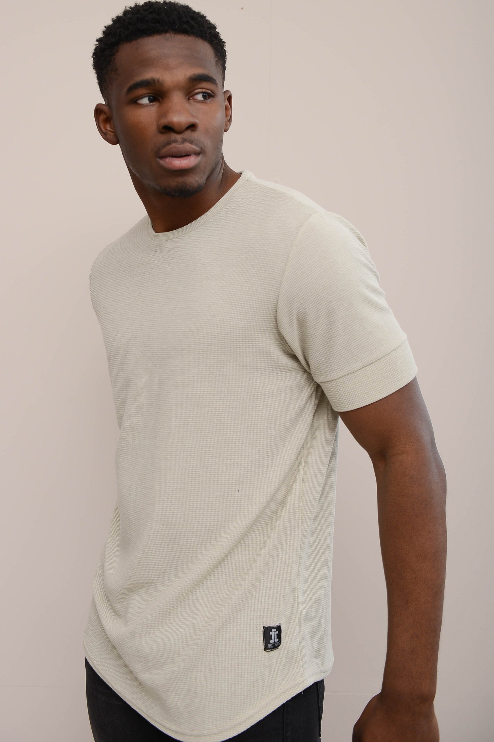 DROP-CUT DOUBLE JACQUARD T-SHIRT