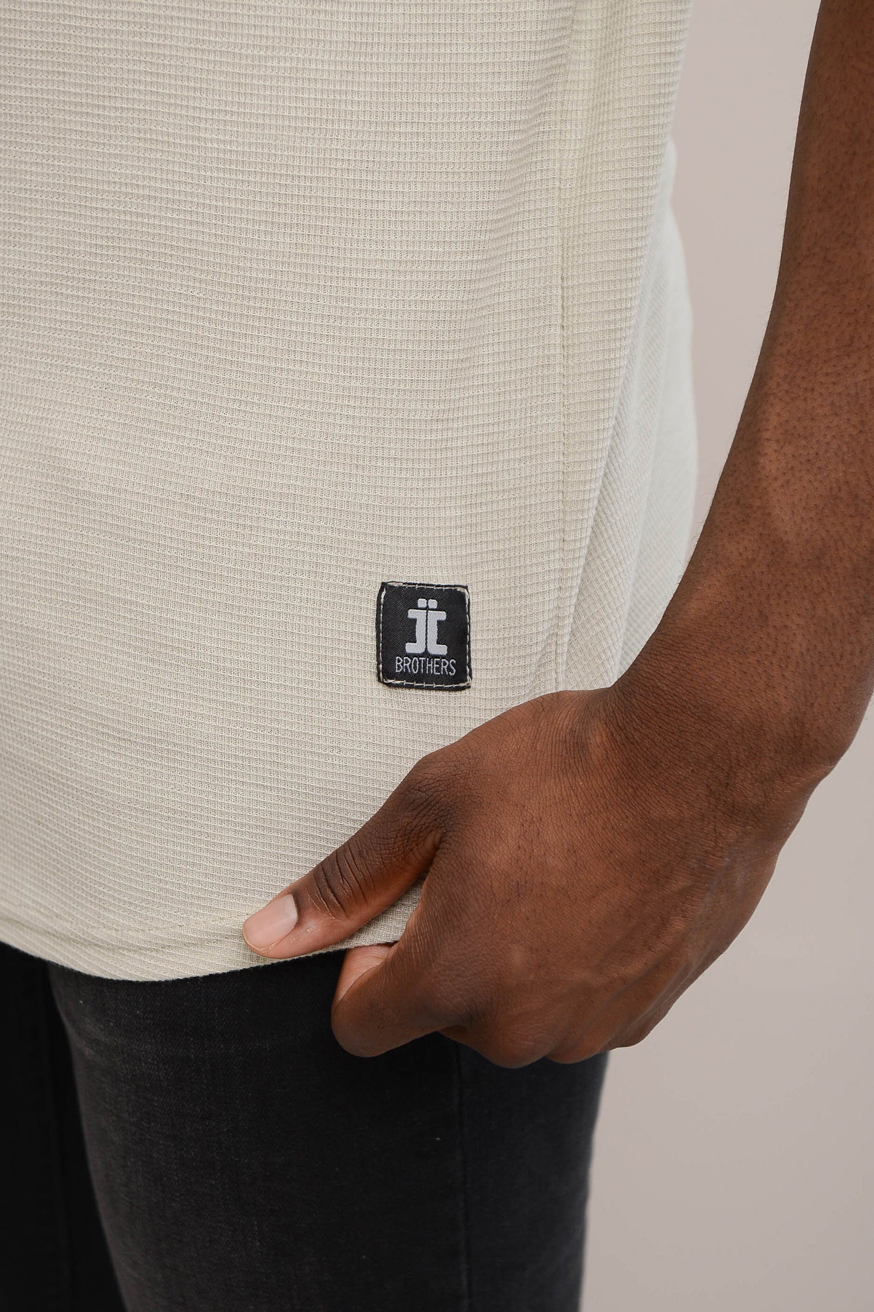 DROP-CUT DOUBLE JACQUARD T-SHIRT