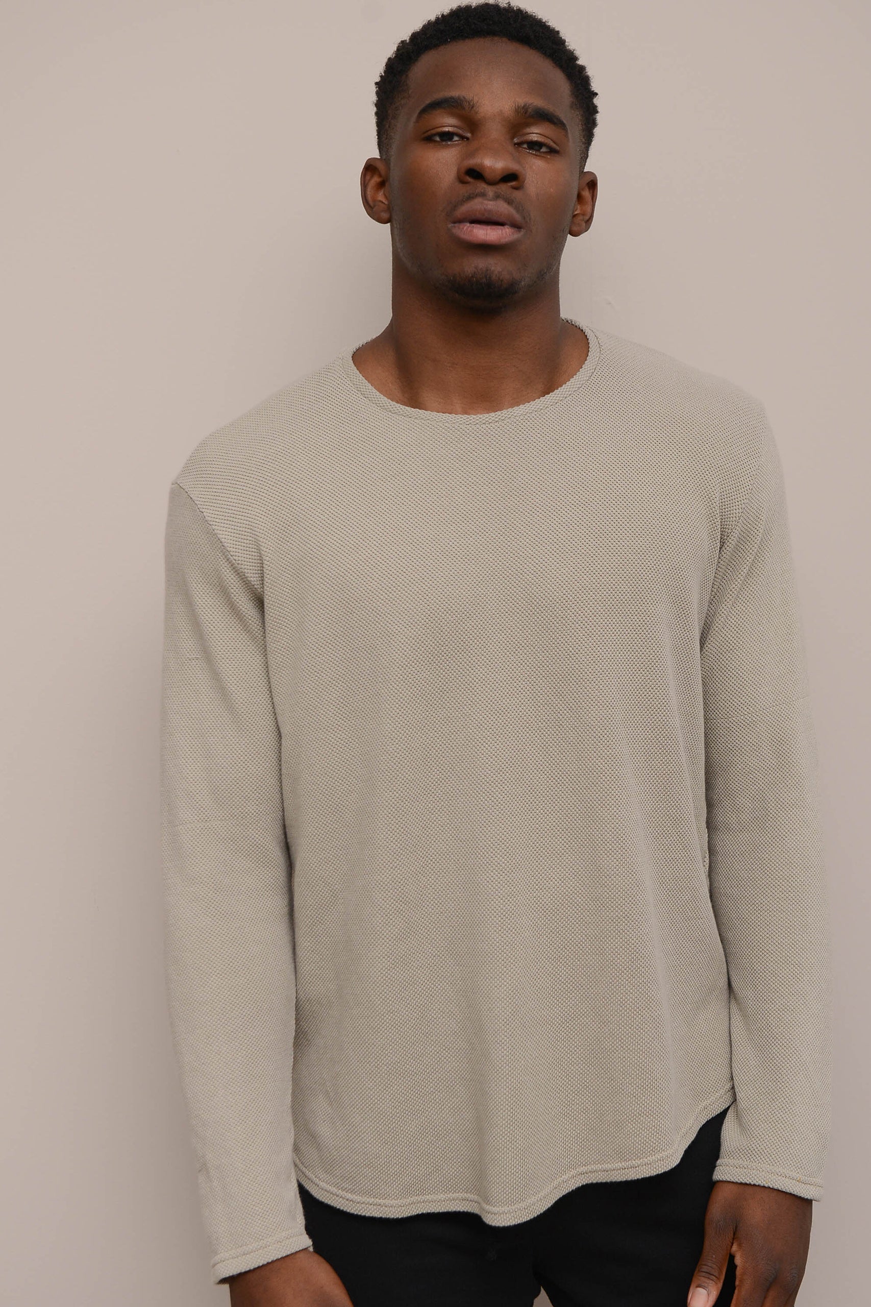 STONEWASHED PIQUE SWEATSHIRT