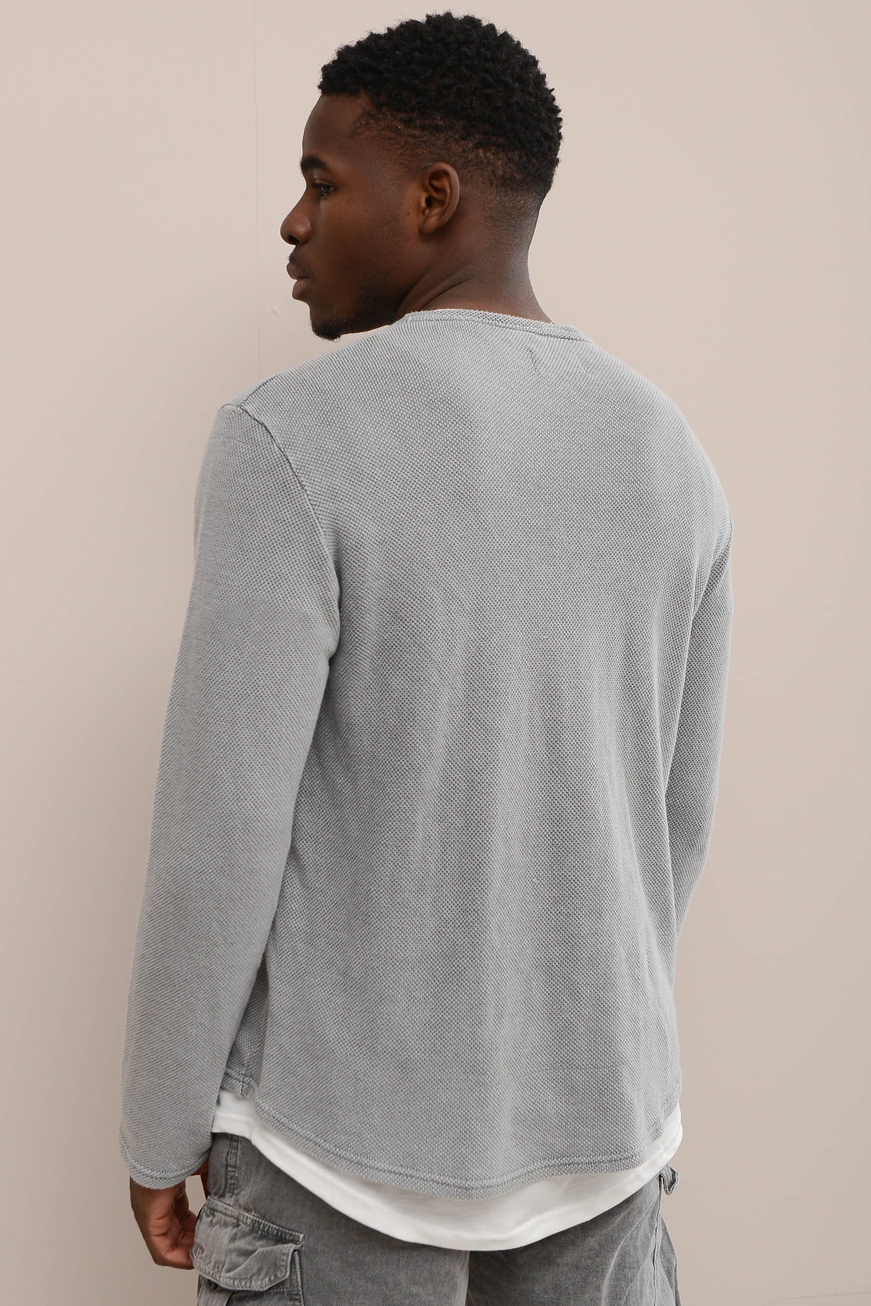 STONEWASHED PIQUE SWEATSHIRT