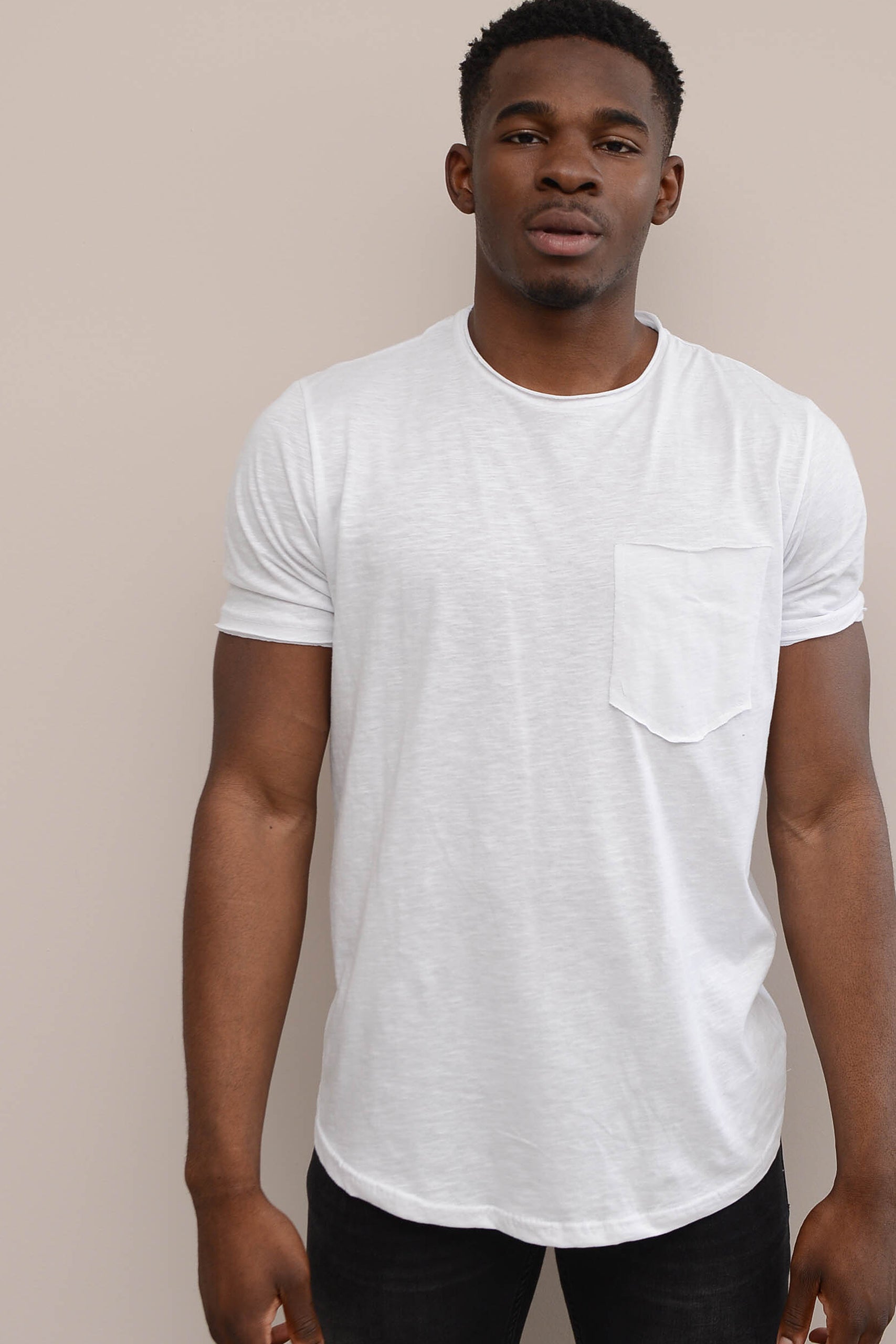 DROP-CUT FLAMA T-SHIRT WITH POCKET
