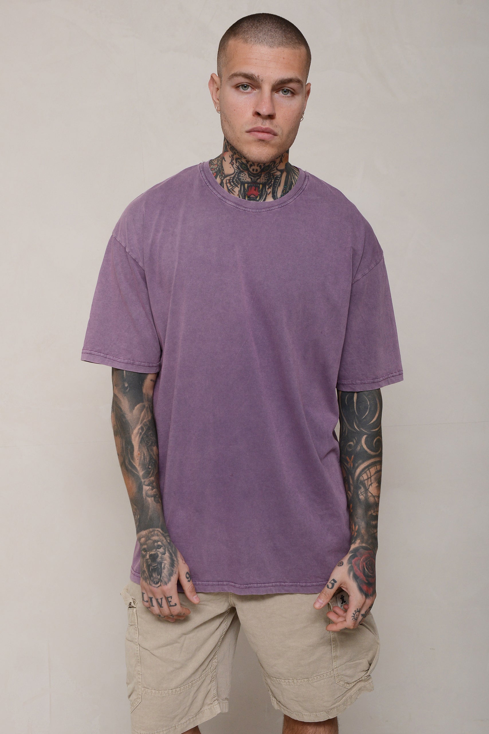 STONEWASHED T-SHIRT OVERSIZED