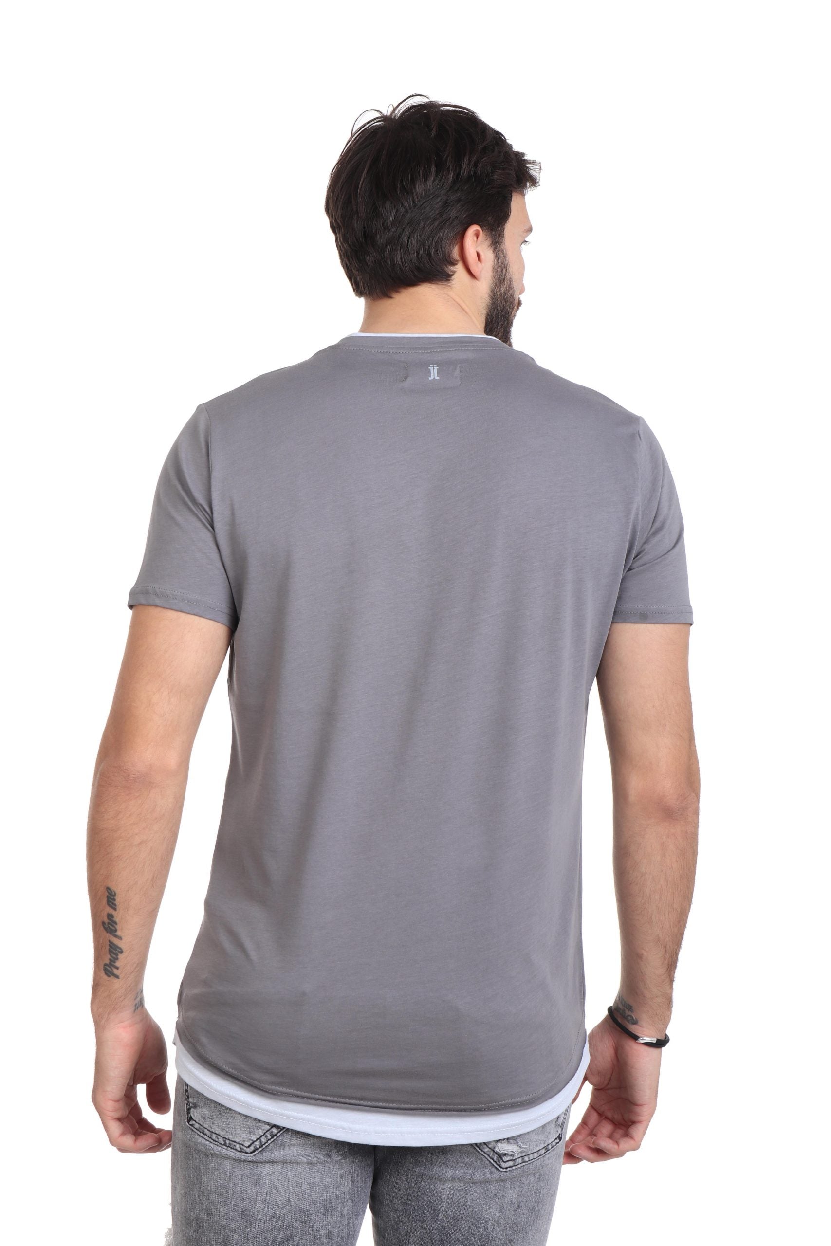 DOUBLE-LAYER HEM JERSEY T-SHIRT