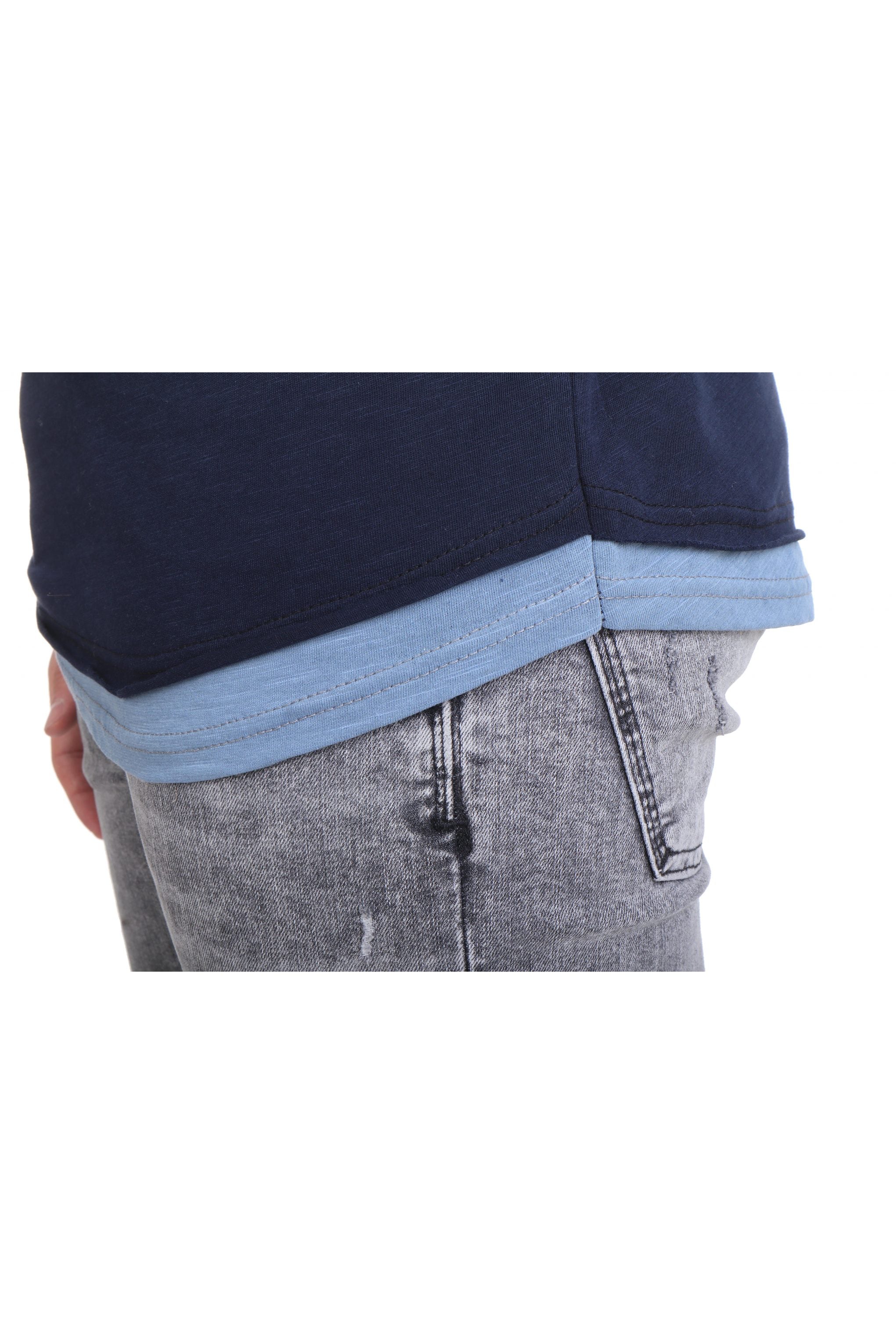 DOUBLE-LAYER HEM JERSEY T-SHIRT