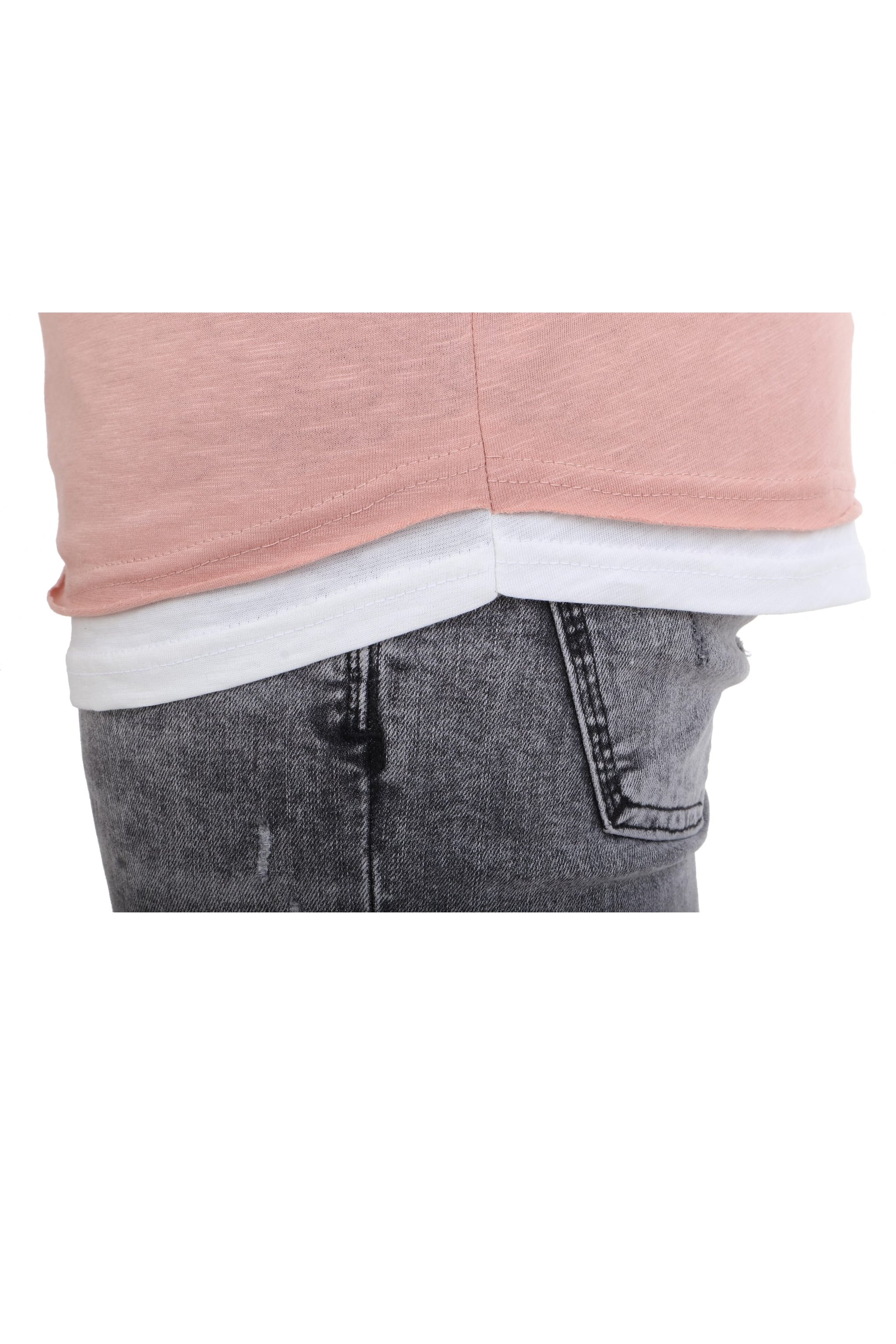 DOUBLE-LAYER HEM JERSEY T-SHIRT