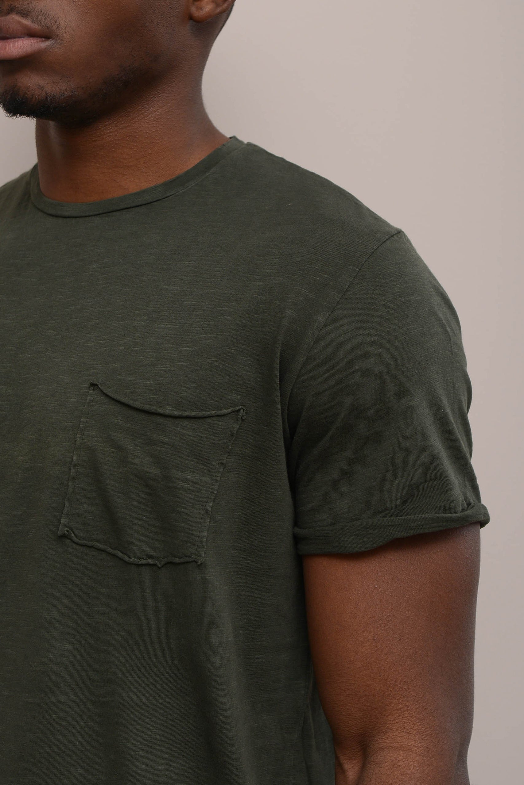 STONEWASHED T-SHIRT WITH POCKET