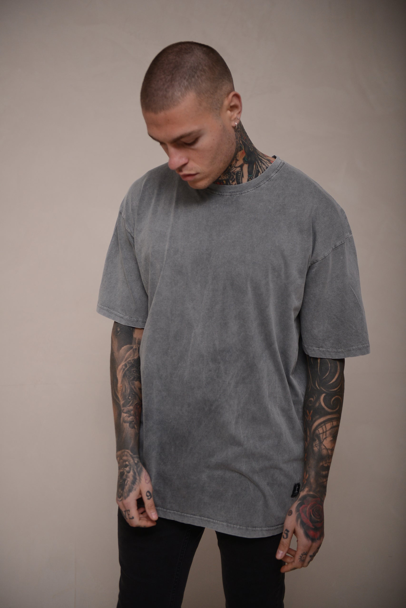 STONEWASHED T-SHIRT OVERSIZED